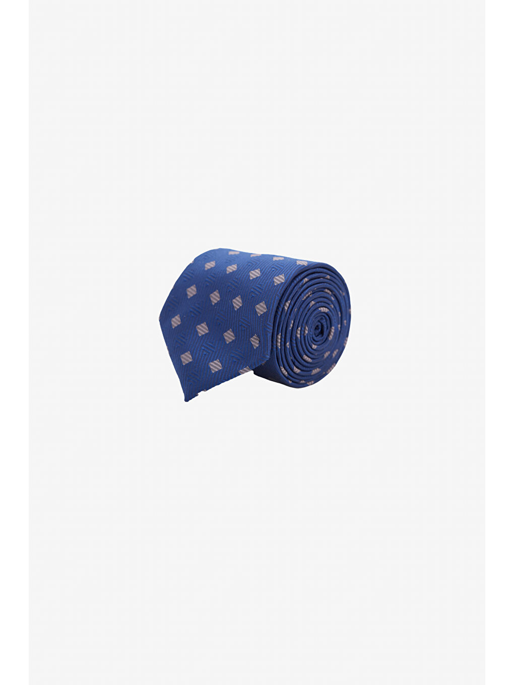 Erkek Lacivert-Gri Desenli Kravat
