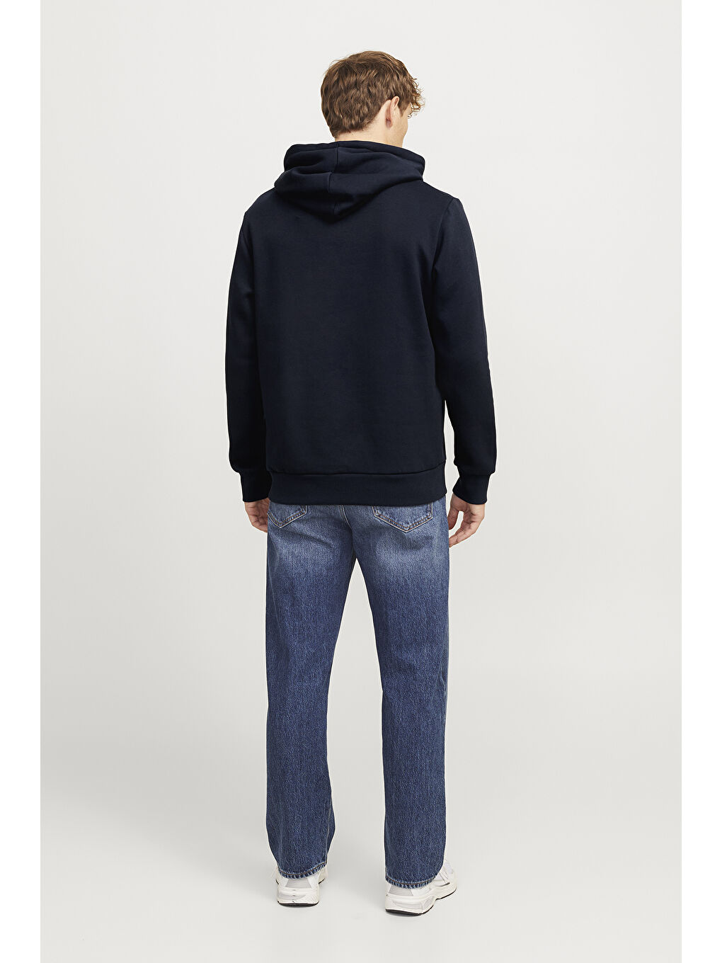 Jack & Jones Lacivert Jjsouth Baskılı Pamuklu Regular Fit Kapüşonlu Erkek Sweat 12256820 - 3