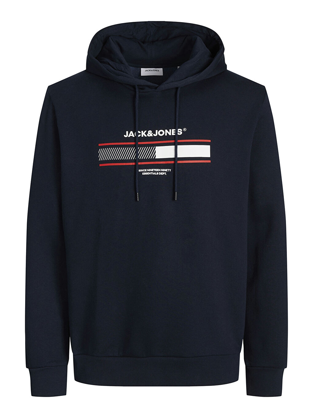 Jack & Jones Lacivert Jjsouth Baskılı Pamuklu Regular Fit Kapüşonlu Erkek Sweat 12256820 - 6