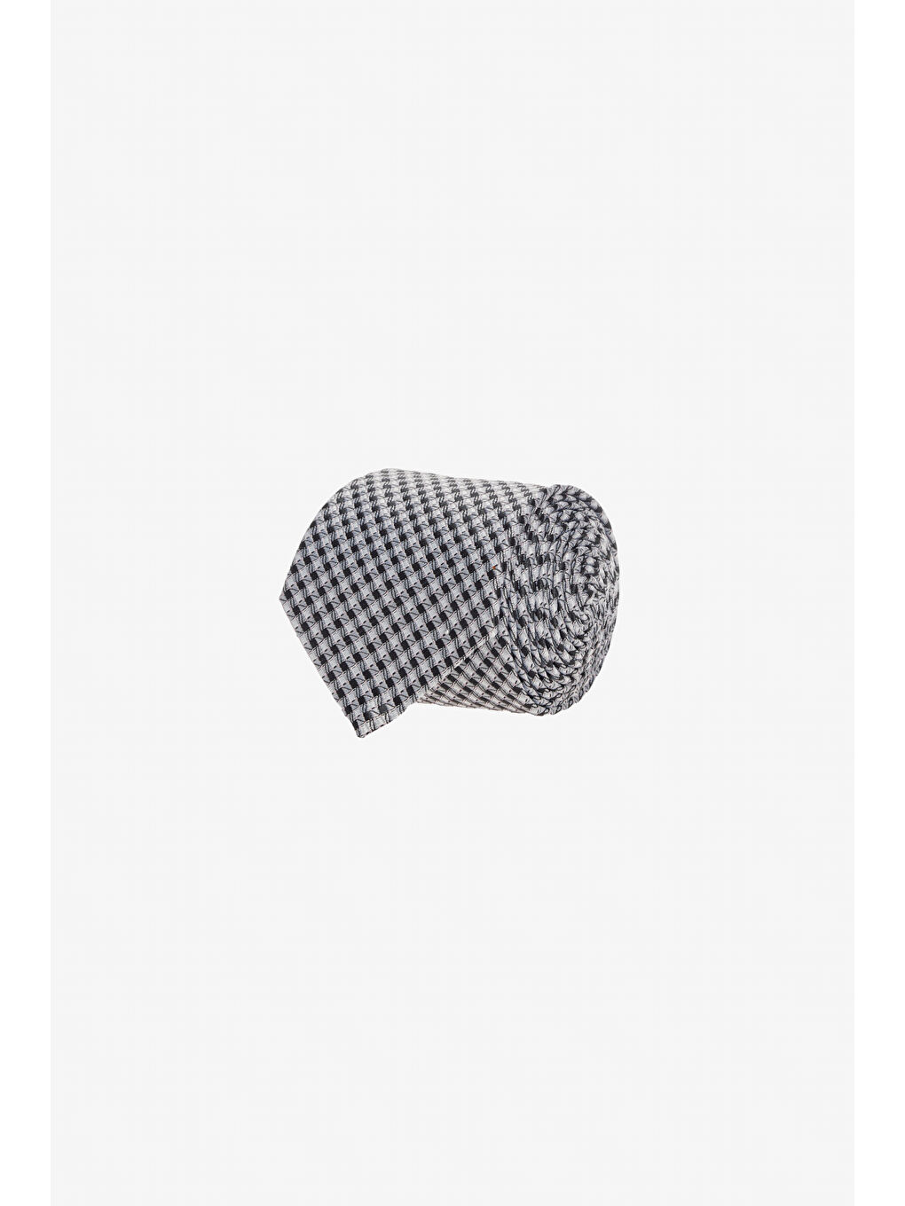 Erkek Gri-Siyah Desenli Kravat