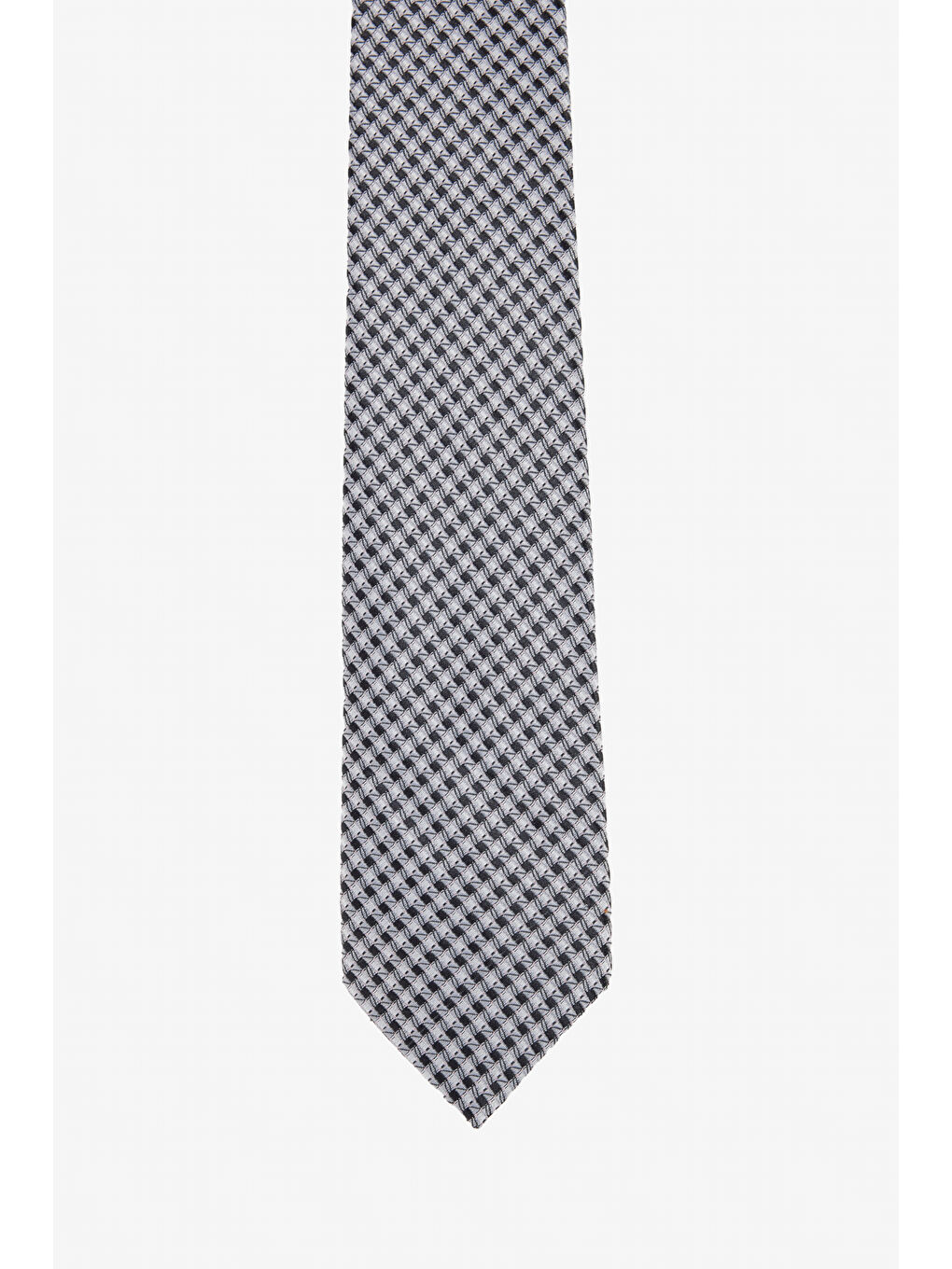 Erkek Gri-Siyah Desenli Kravat-1