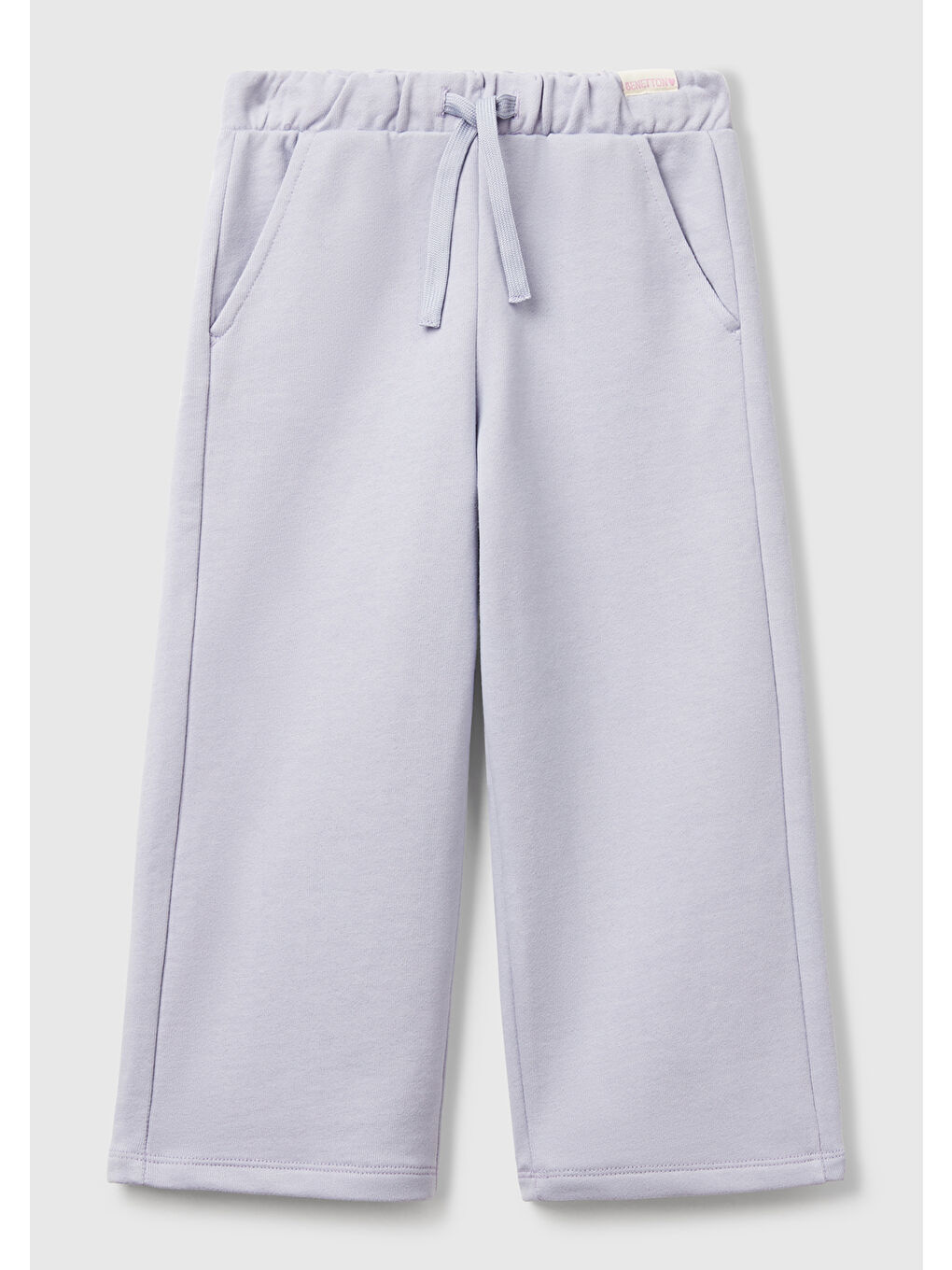 Kız Çocuk Lila Beli İpli Cepli Etiket Logolu Bol Paça Eşofman Altı