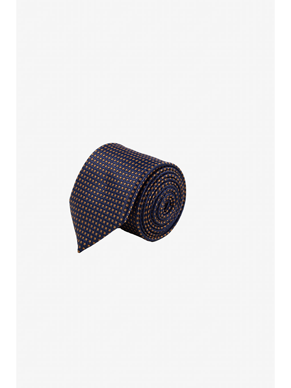 Erkek Lacivert-Sarı Desenli Kravat-1
