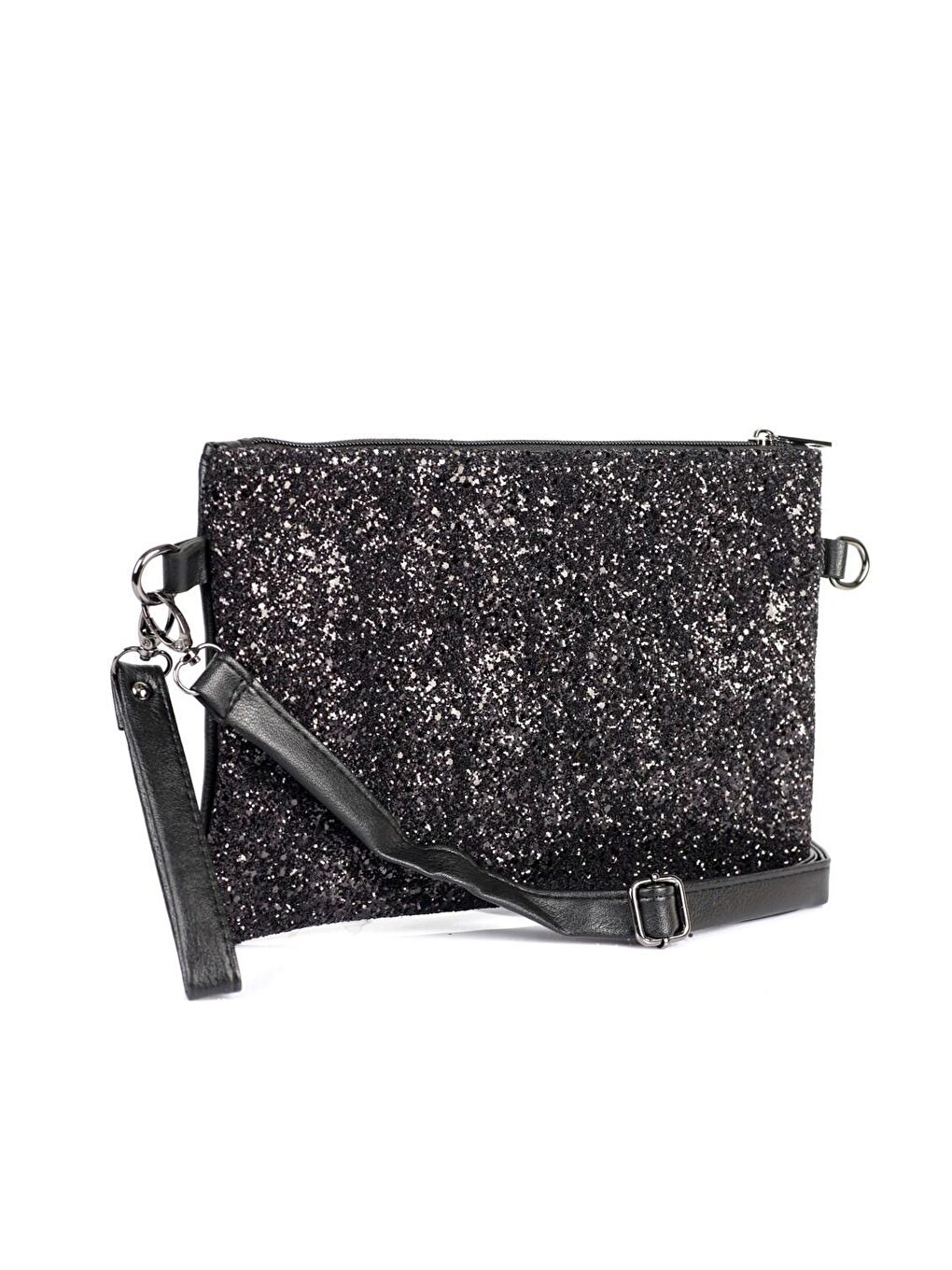 Capone Outfitters Siyah Pullu Paris 222 Kadın Clutch Çanta