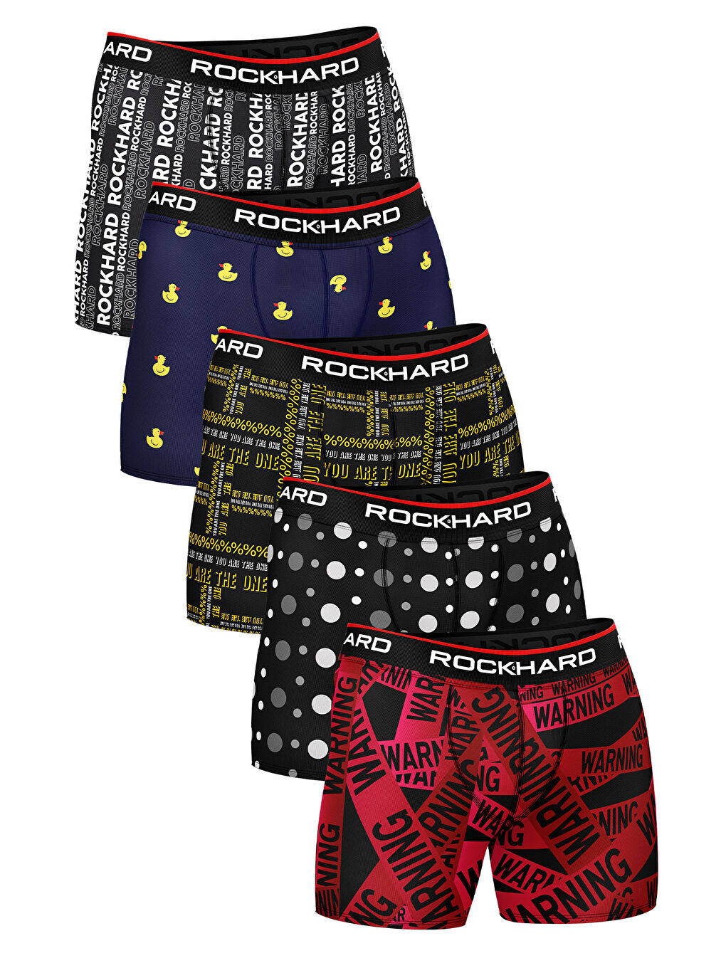 ROCKHARD Karışık Erkek Desenli Boxer 5'li Paket