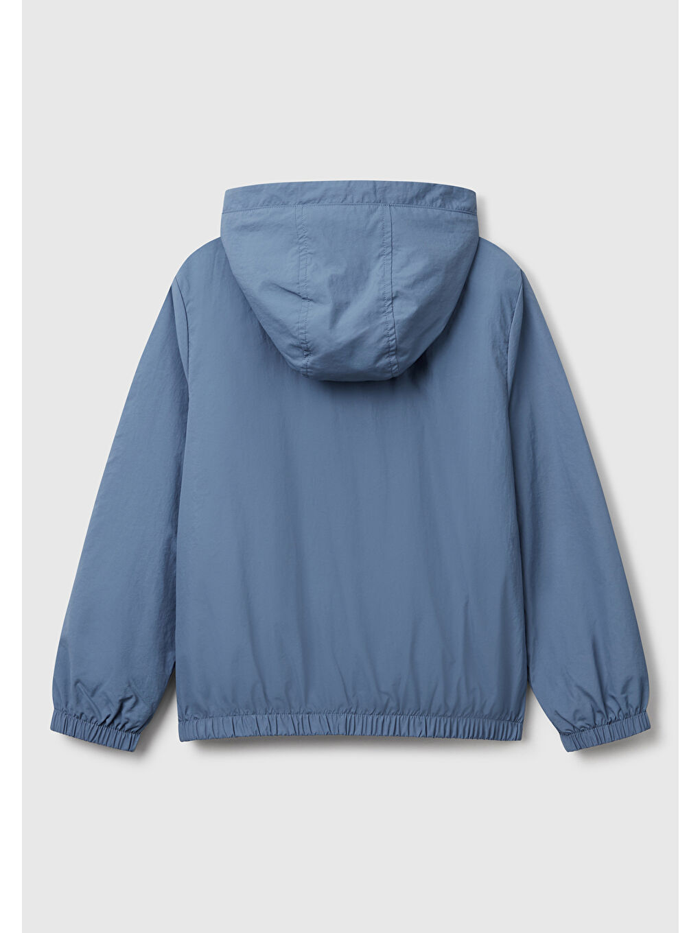 Erkek Çocuk Havacı Mavi Kolu Logo Detaylı Astarlı Kapüşonlu Yağmurluk-1