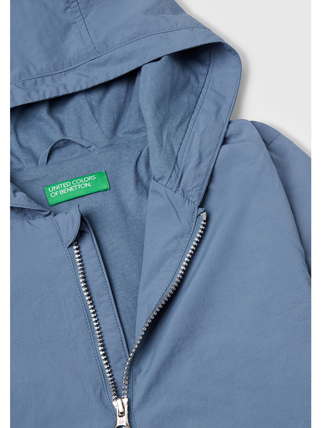 Erkek Çocuk Havacı Mavi Kolu Logo Detaylı Astarlı Kapüşonlu Yağmurluk-2
