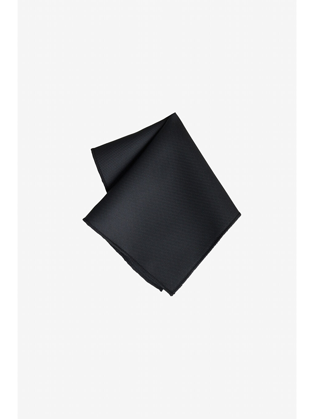 Erkek Siyah İpek Kumaşlı Kravat-Mendil Set-2