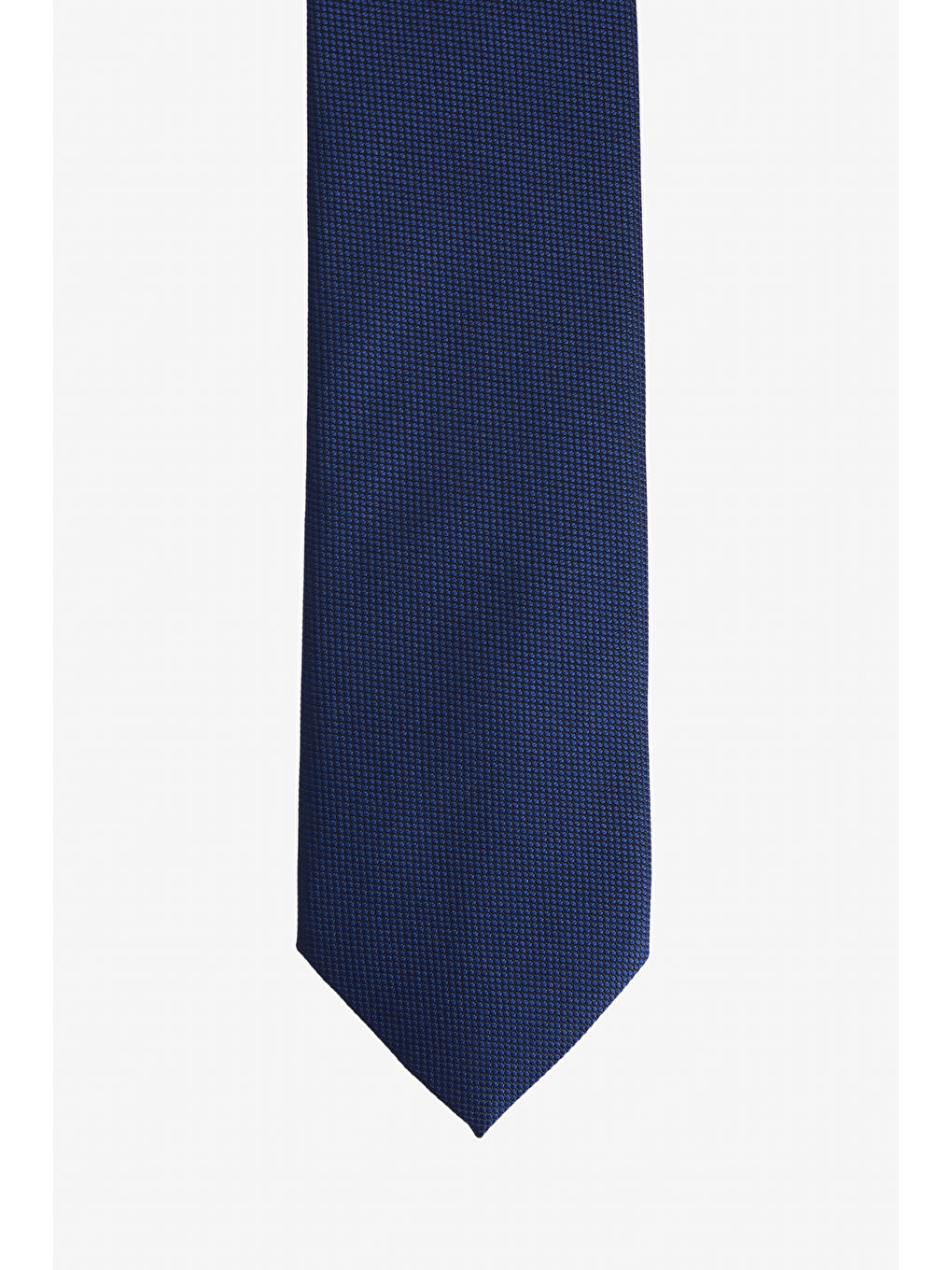 Erkek Lacivert İpek Kumaşlı Kravat-Mendil Set-1