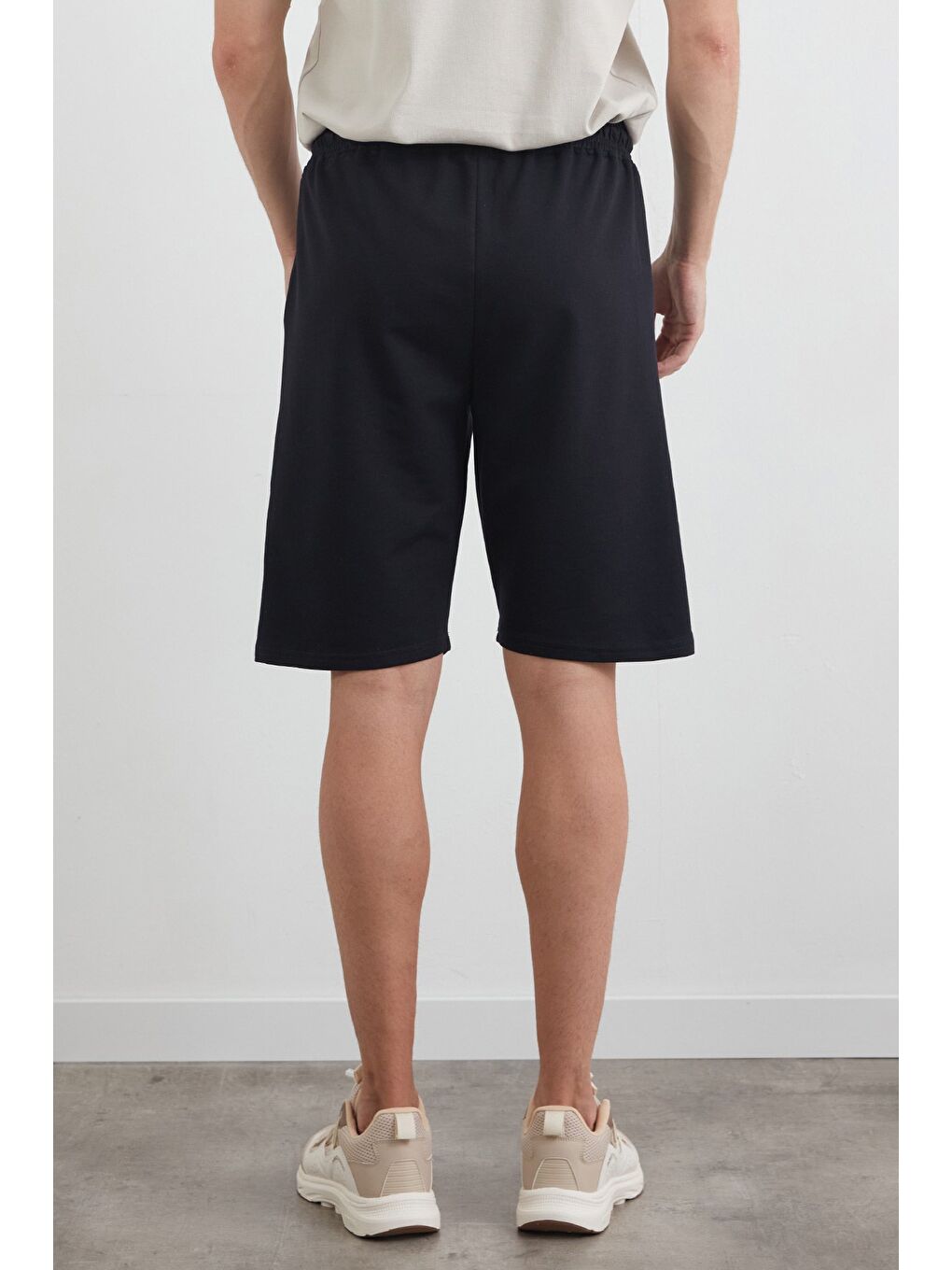 Lacivert Energy Zone Baskılı Çift Cepli Şort-3