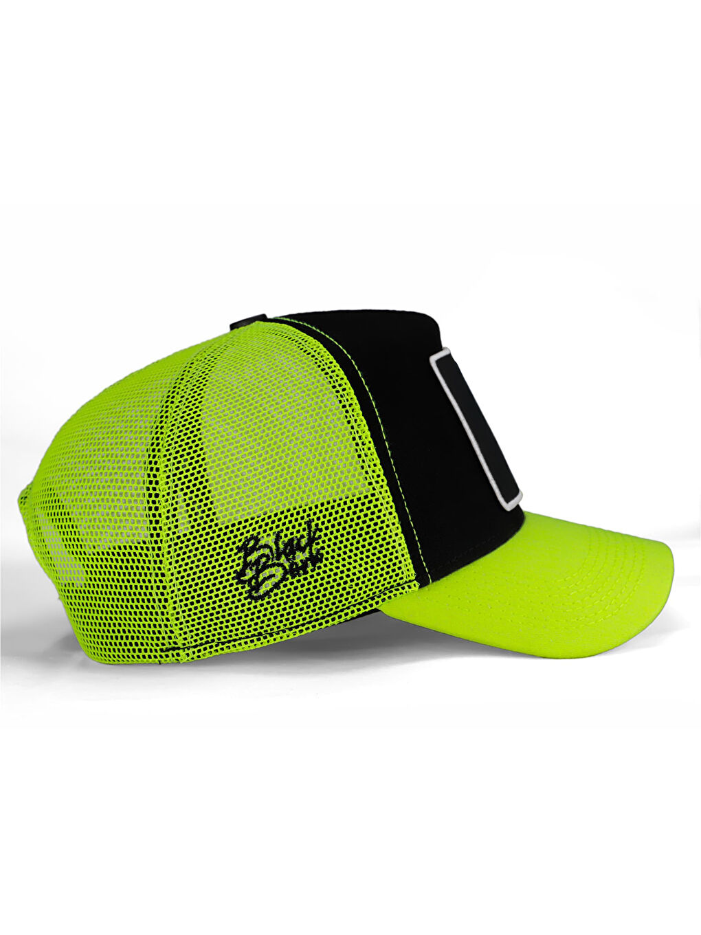 BlackBörk Yeşil V1 Trucker Aslan - 9sb Kod Logolu Unisex Neon Siperli Neon-siyah Şapka (CAP) - 1