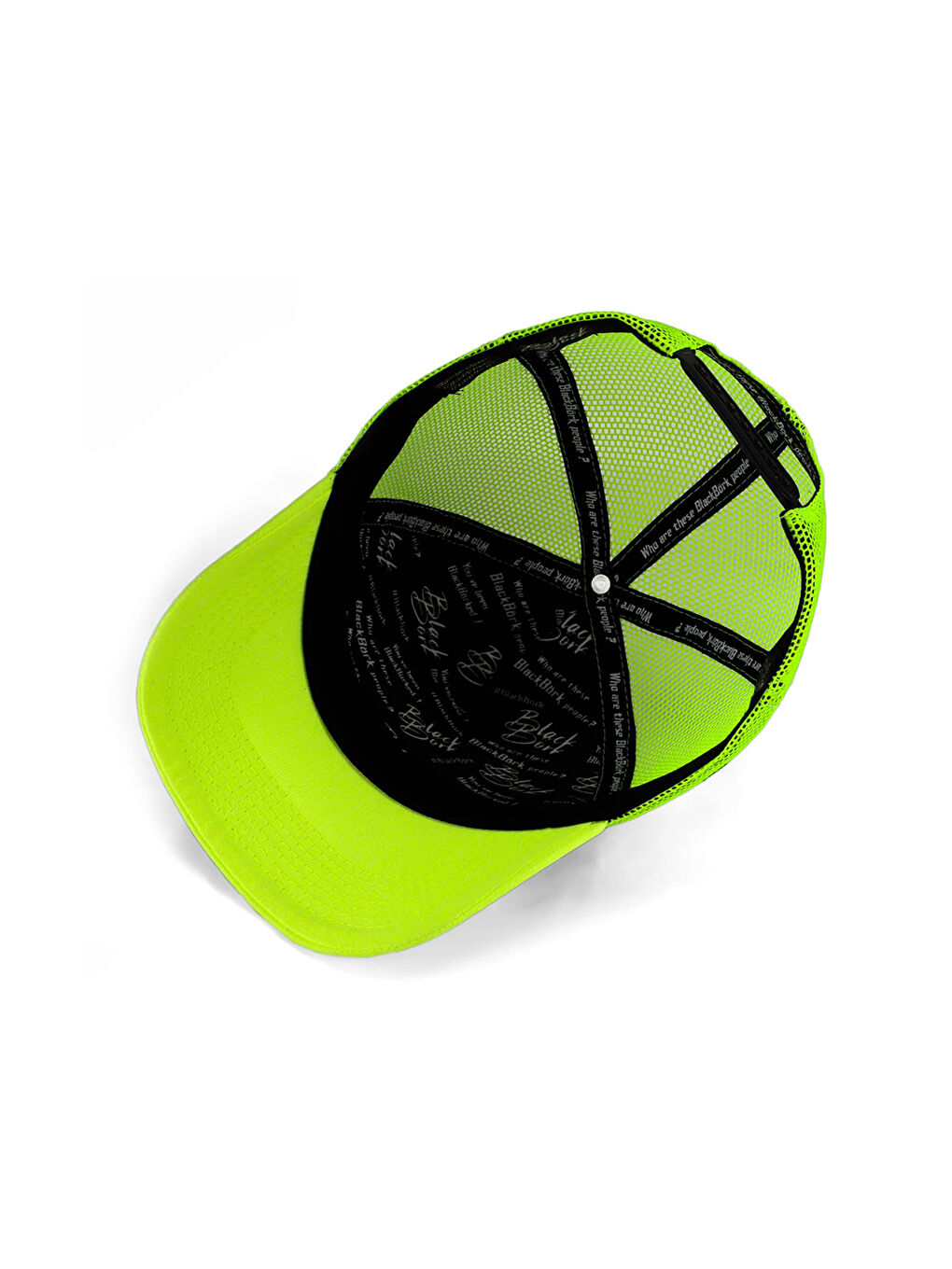 BlackBörk Yeşil V1 Trucker Aslan - 9sb Kod Logolu Unisex Neon Siperli Neon-siyah Şapka (CAP) - 2