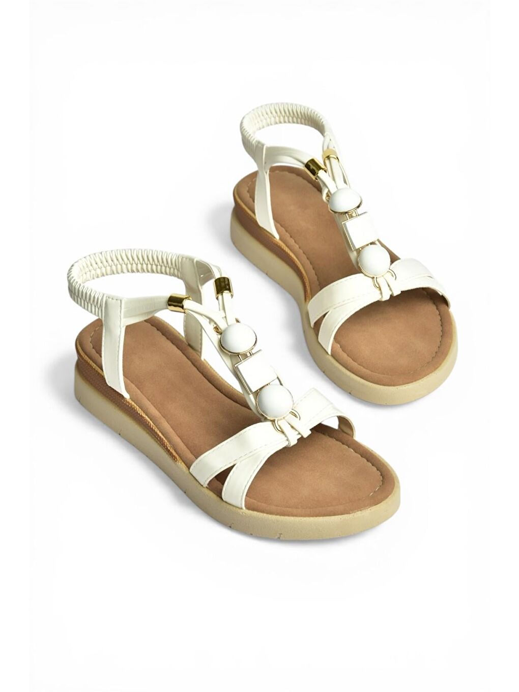 Beyaz Kadın Sandalet Y274801509-1