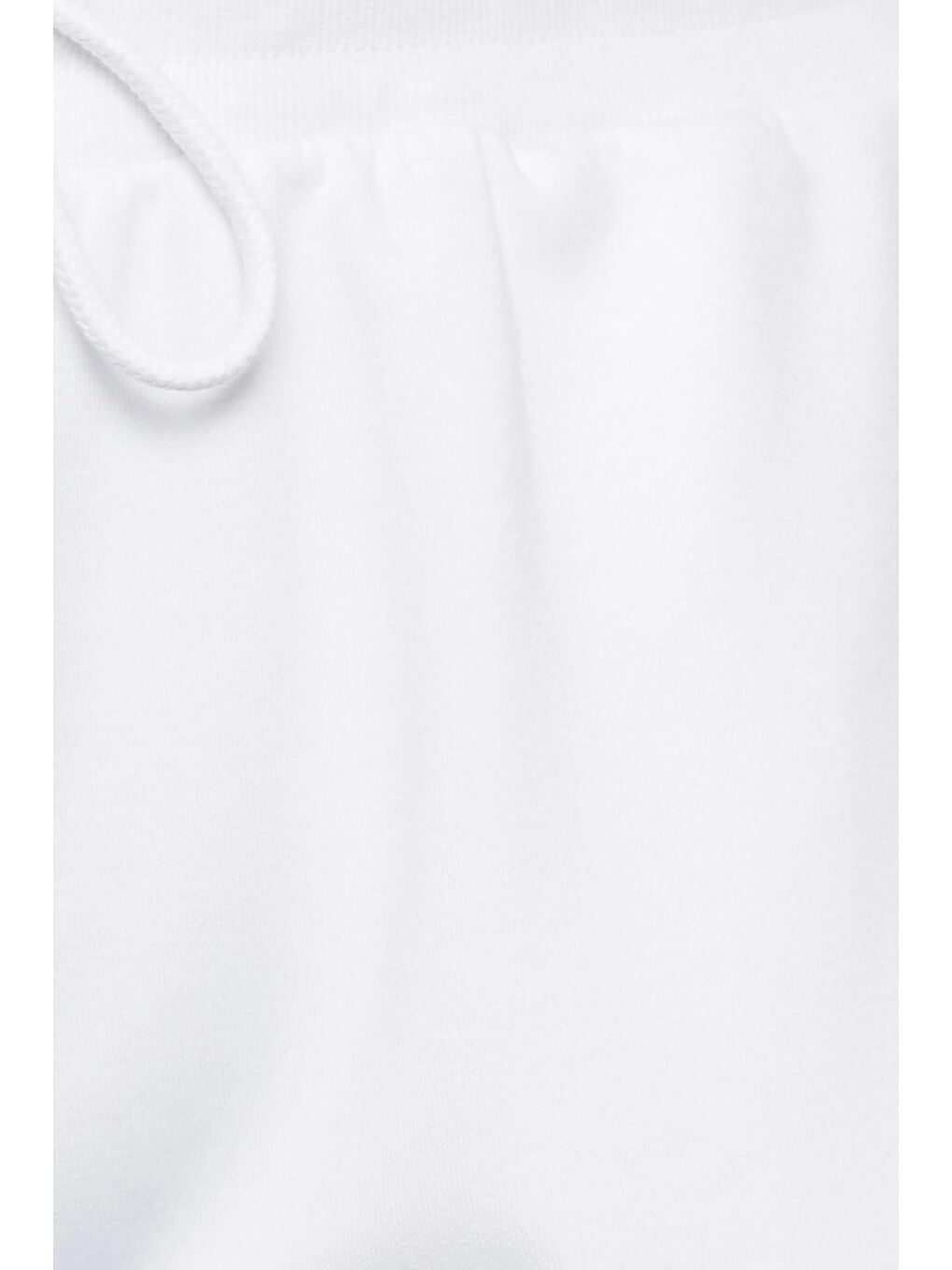 Beyaz Büyük Beden Cepli Beli Büzgülü Bol Kesim Jogger Şort 144601-9