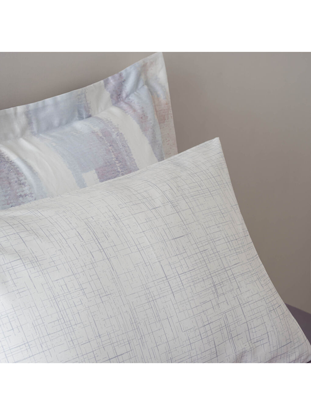 Lumia Çift Kişilik Nevresim Takımı %100 Pamuk 210 TC 83 Tel Saten Digital Baskılı Lila 200x220 Cm-1