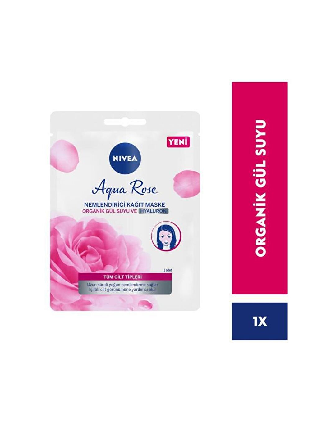 NIVEA Şeffaf Nfc Aqua Rose Kağıt Maske 1 Adet