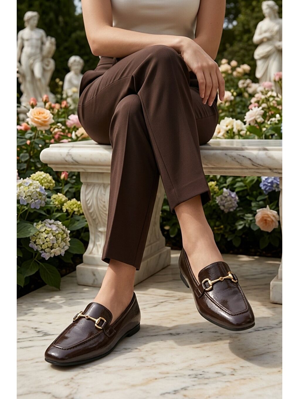 Kahverengi Kahve Rugan Kadın Hafif Casual Ayakkabı K-311 Z-2