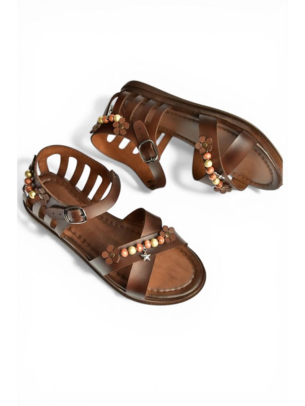 Kahverengi Kadın Sandalet Y390360203-3