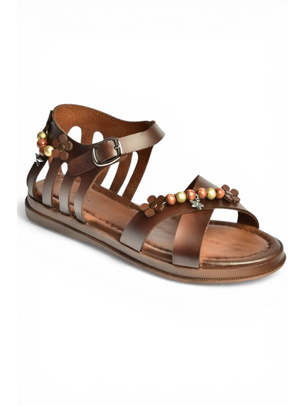 Kahverengi Kadın Sandalet Y390360203-4