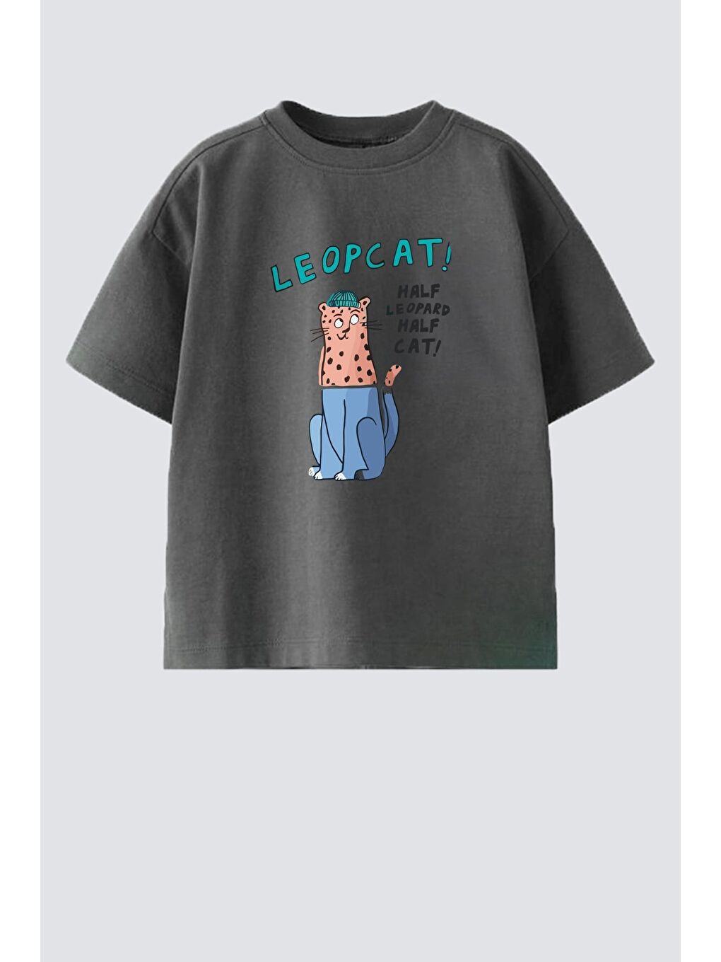 Antrasit Erkek Çocuk Pamuklu Baskılı T-Shirt