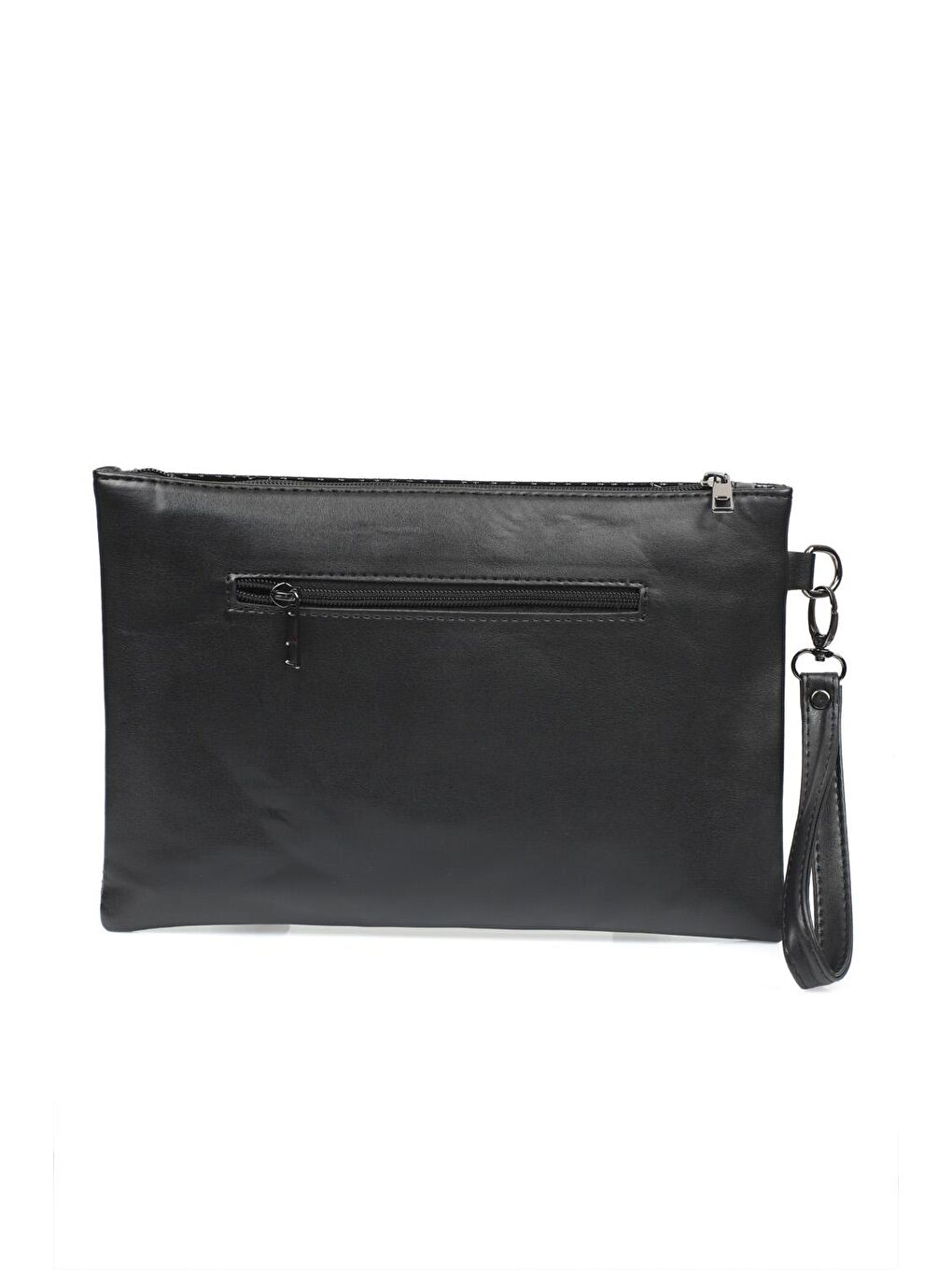 Capone Outfitters Siyah Rugan Kroko Desenli Paris Kadın Clutch Çanta - 2