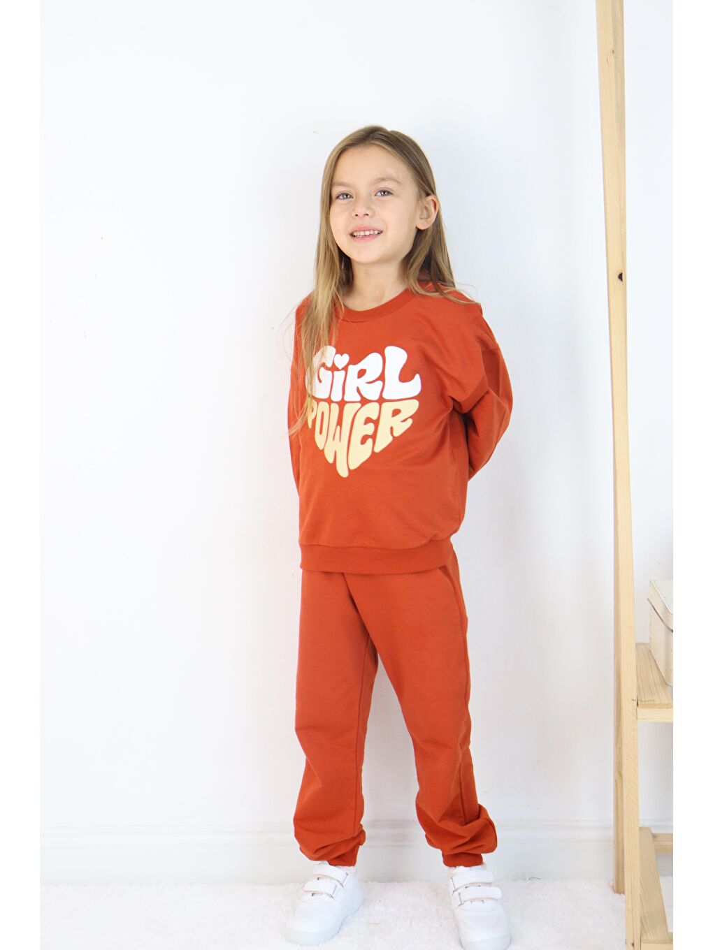 Kahverengi GirlPower Baskılı Takım-2