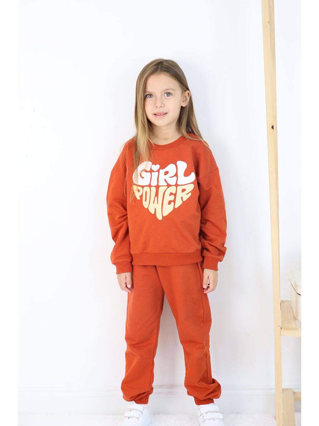 Kahverengi GirlPower Baskılı Takım-3