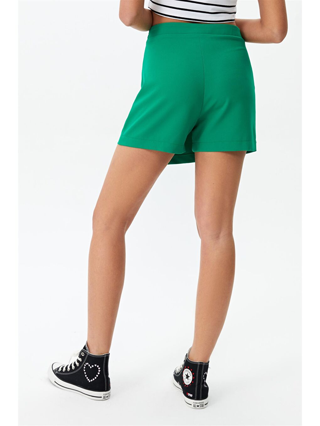 Yeşil Mini Şort Etek-6