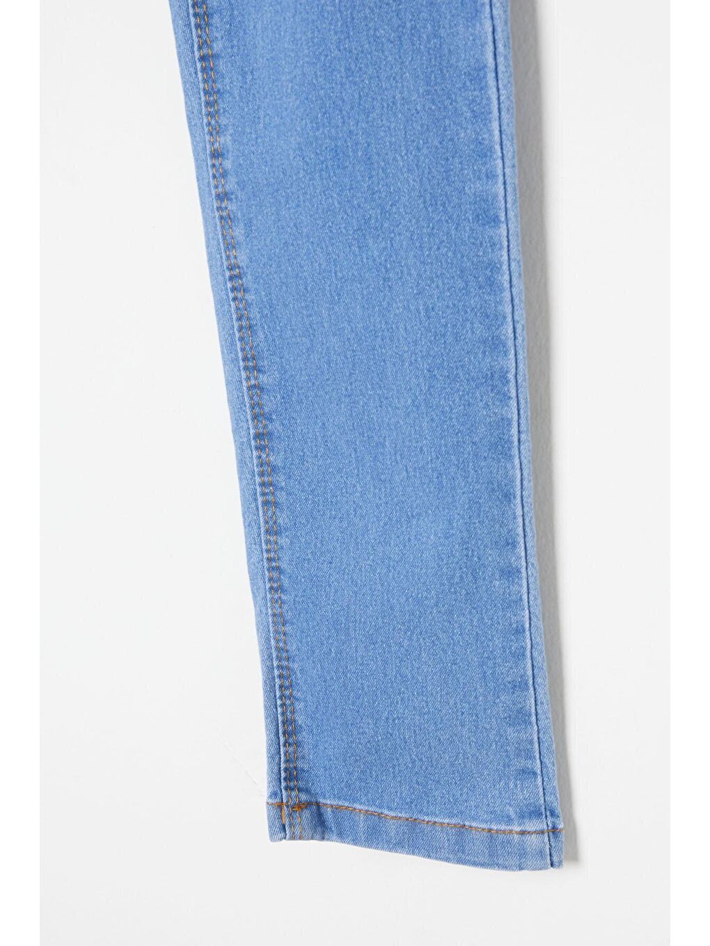 Kız Çocuk Elastanlı Mavi Jean Pantolon 16250-2