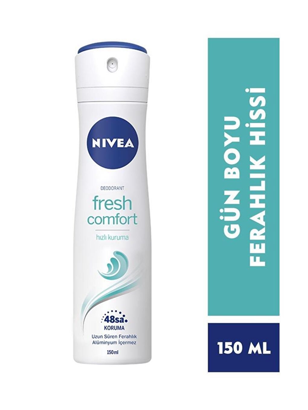 NIVEA Şeffaf Kadın Sprey Deodorant Fresh Comfort, 48 Saat Deodorant Koruması, 150 ml, Uzun Süren Ferahlık