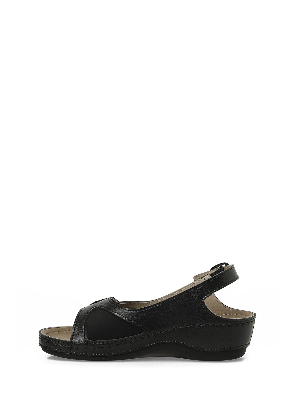 167249.Z6FX Siyah Kadın Düz Sandalet-2