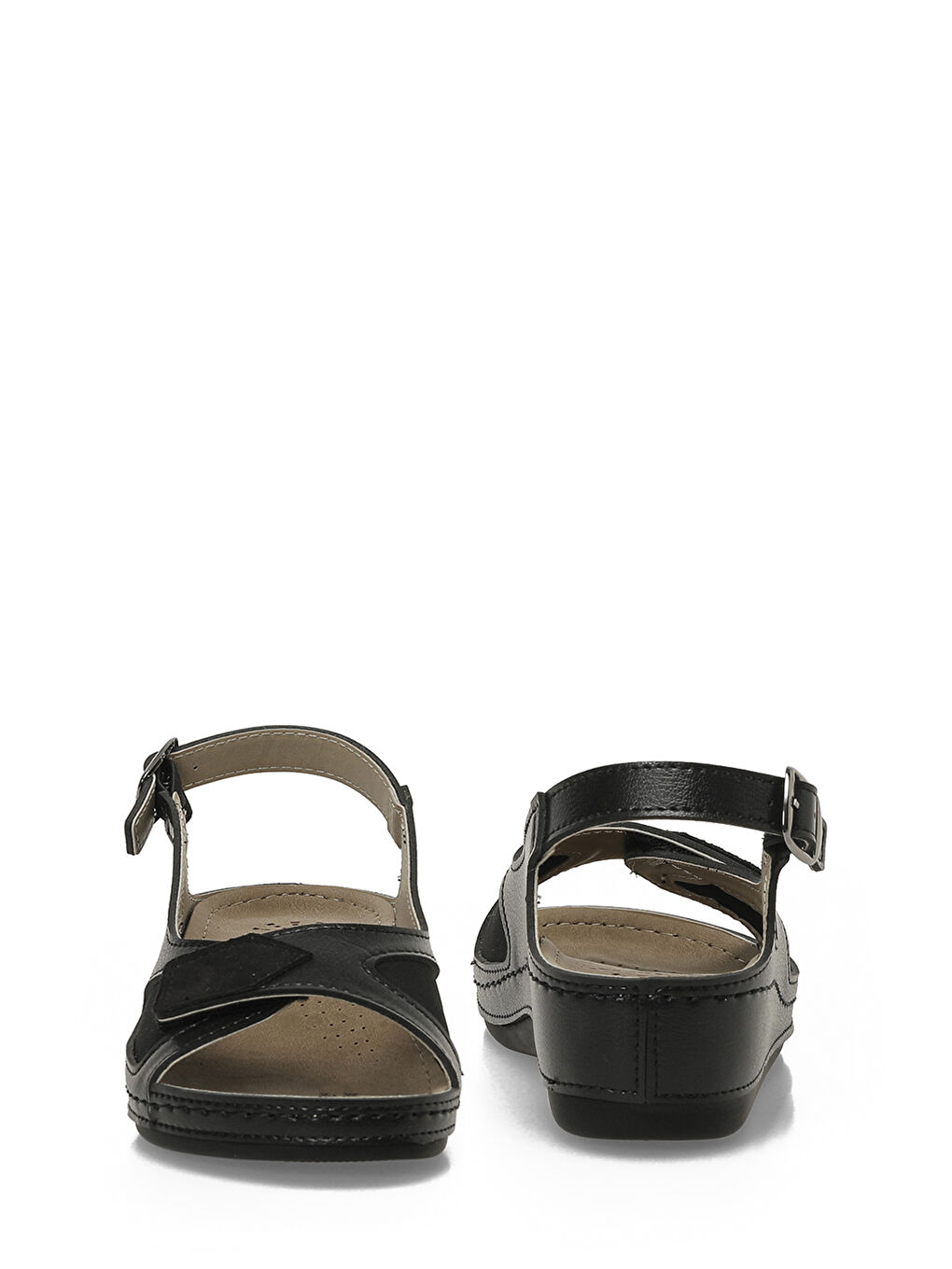 167249.Z6FX Siyah Kadın Düz Sandalet-4