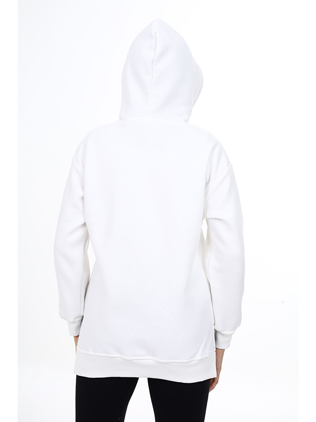 angelos Beyaz Kız Çocuk Kalp Baskılı Kapüşonlu Sweatshirt Px092 - 4