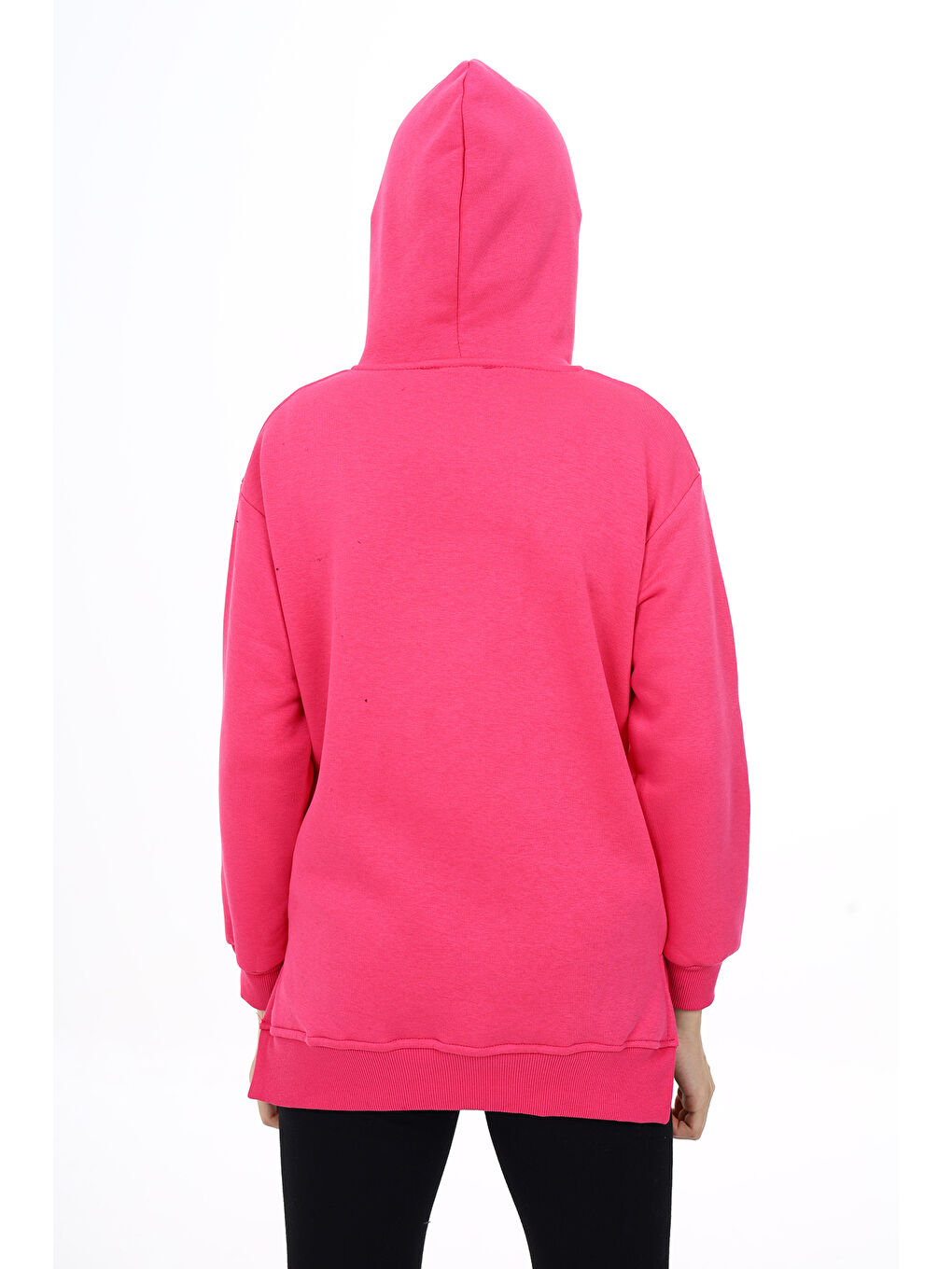 angelos Fuşya Kız Çocuk Kalp Baskılı Kapüşonlu Sweatshirt Px092 1 - 4