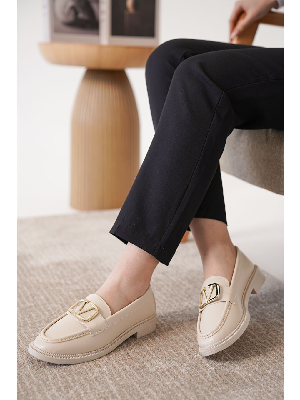 Bej D244 Günlük Ortopedik Laofer Kadın Ayakkabı