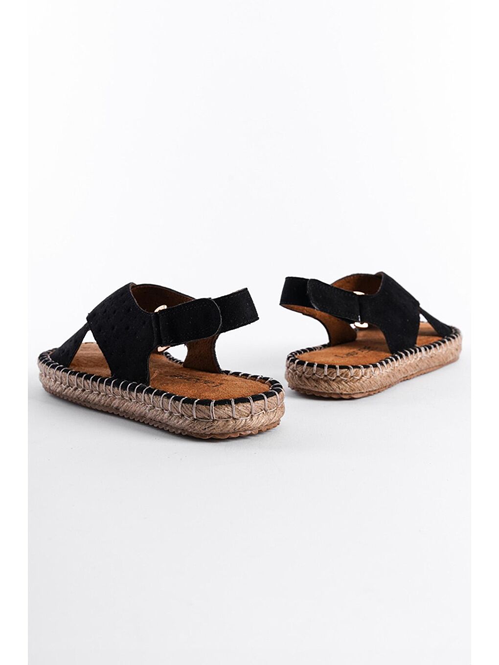 Capone Outfitters Siyah Çapraz Bantlı Kadın Espadril Sandalet - 2