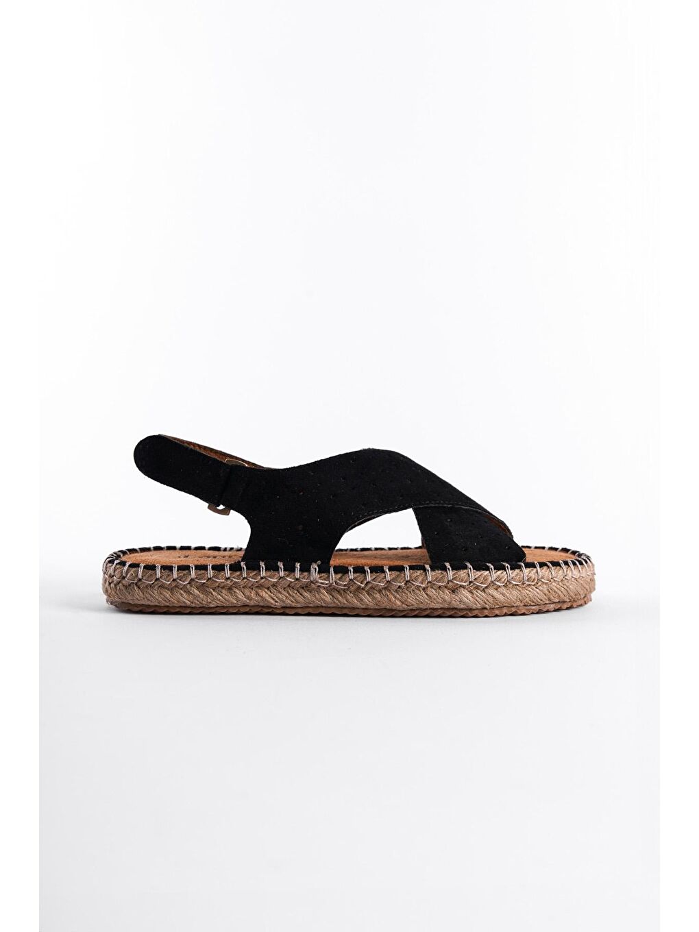 Capone Outfitters Siyah Çapraz Bantlı Kadın Espadril Sandalet - 3