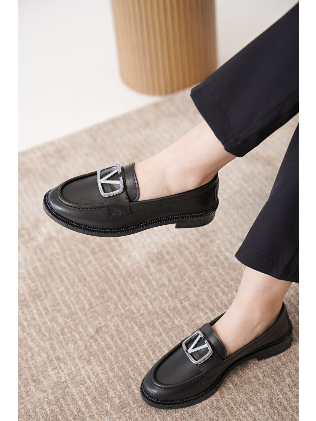 Siyah D244 Günlük Ortopedik Laofer Kadın Ayakkabı