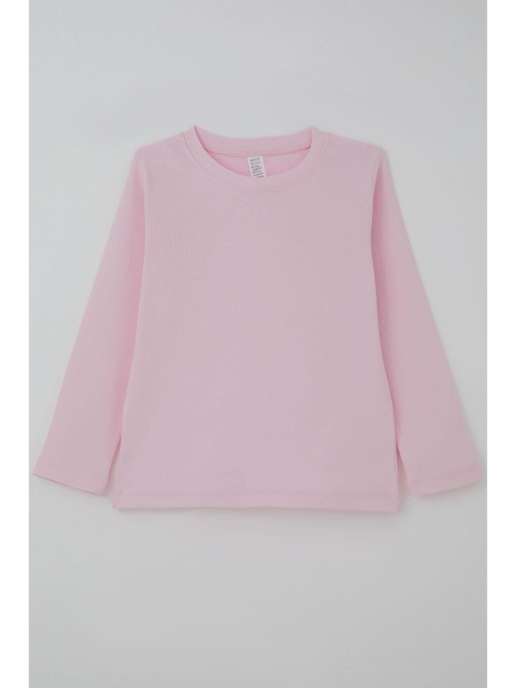 Kız Çocuk Uzun Kollu Tişört Basic Pembe (4-8 Yaş)-1