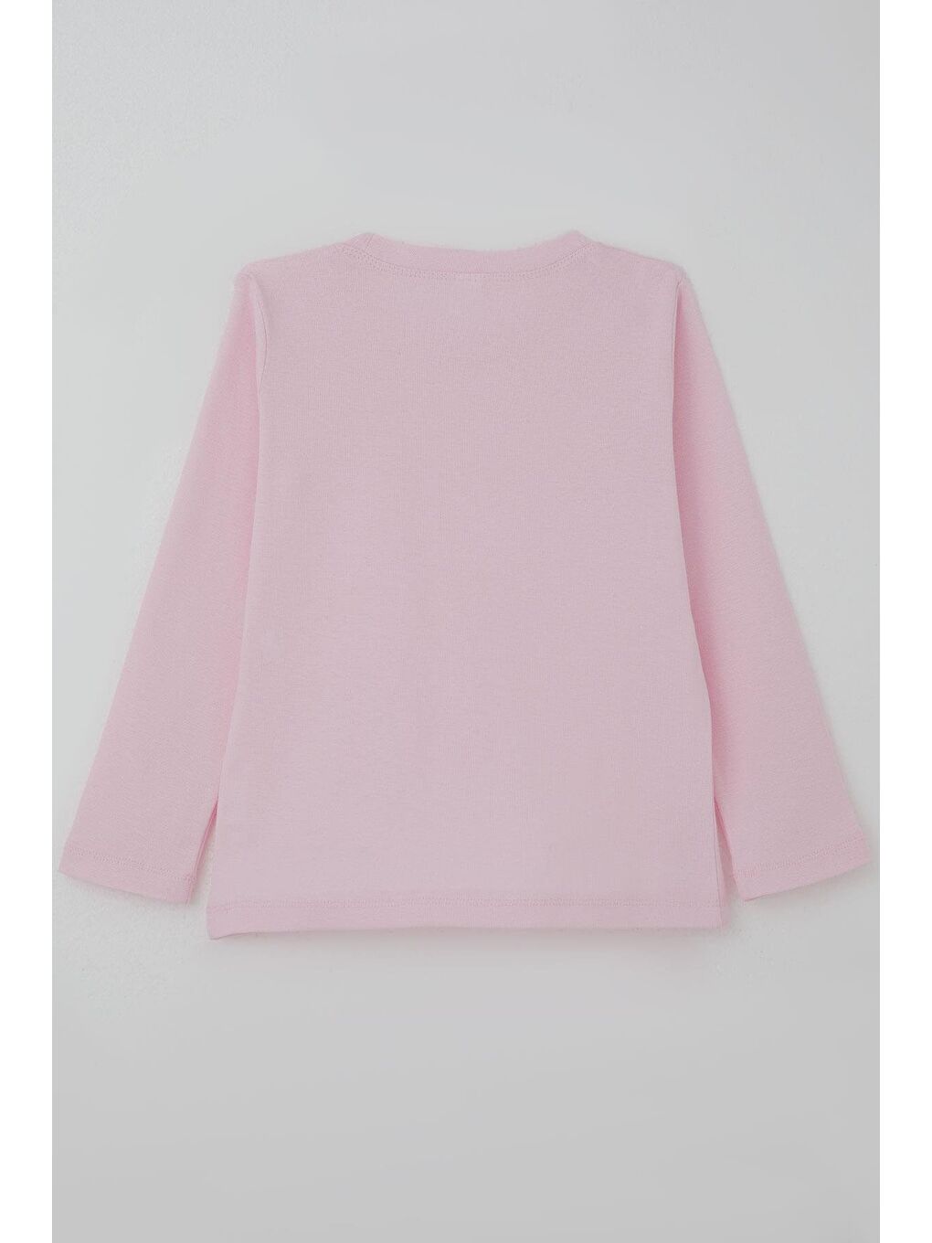 Kız Çocuk Uzun Kollu Tişört Basic Pembe (4-8 Yaş)-2