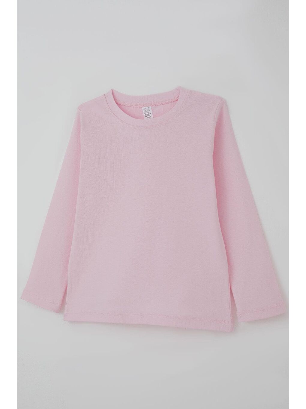 Kız Çocuk Uzun Kollu Tişört Basic Pembe (4-8 Yaş)-3