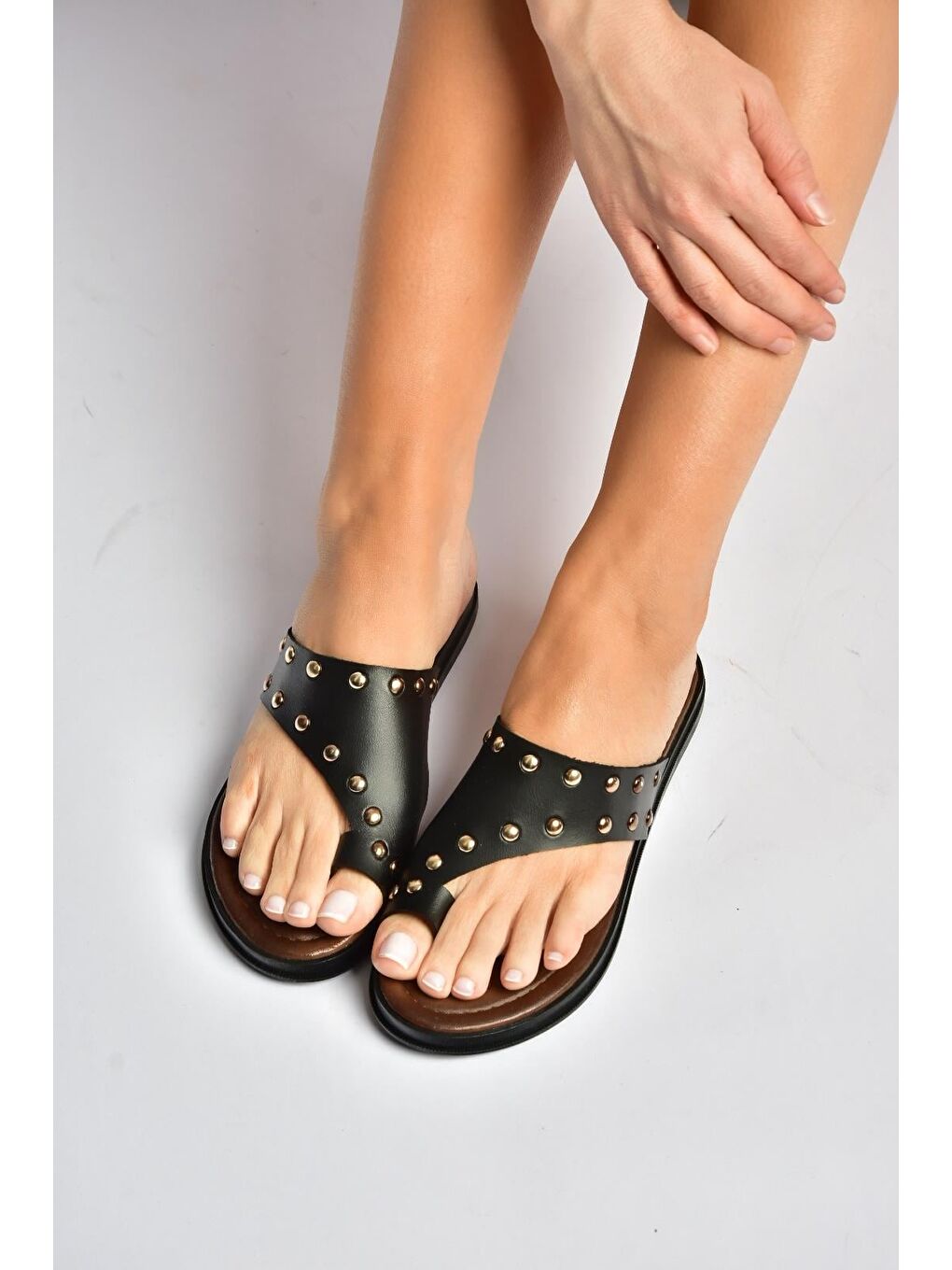 Siyah Kadın Terlik Y390450403-2