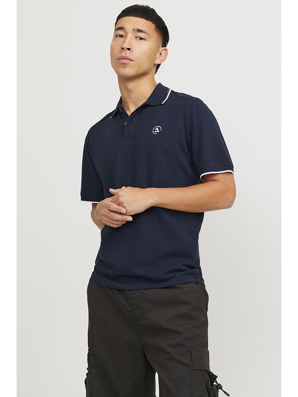 Jack & Jones Lacivert Jcohass Regular Fit Erkek Polo Yaka T Shirt 12252395