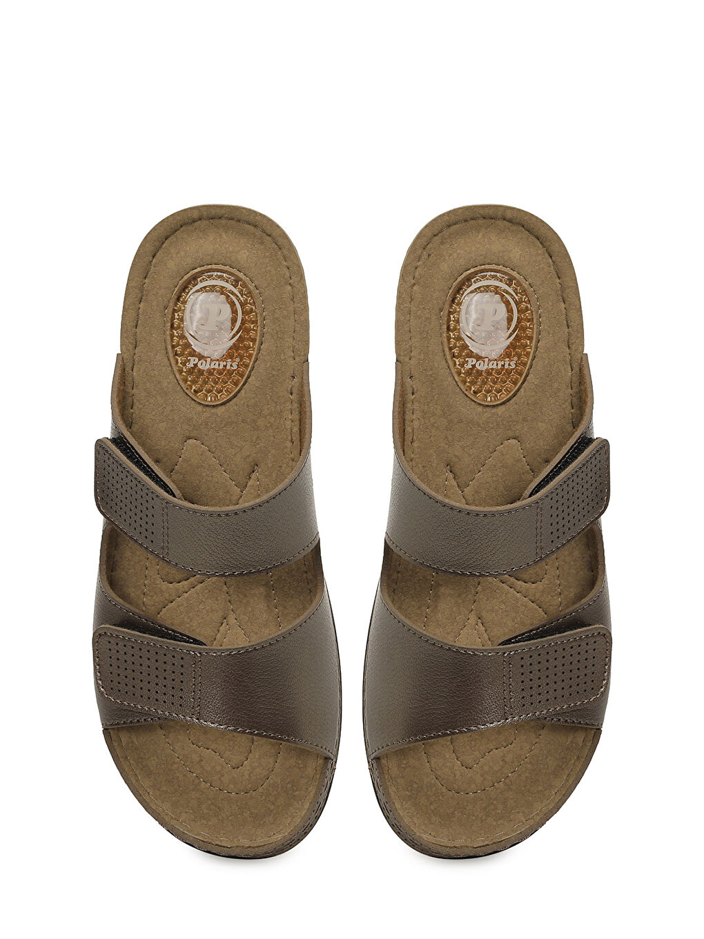 Sarı 166986.Z6FX Bronz Kadın Terlik-3