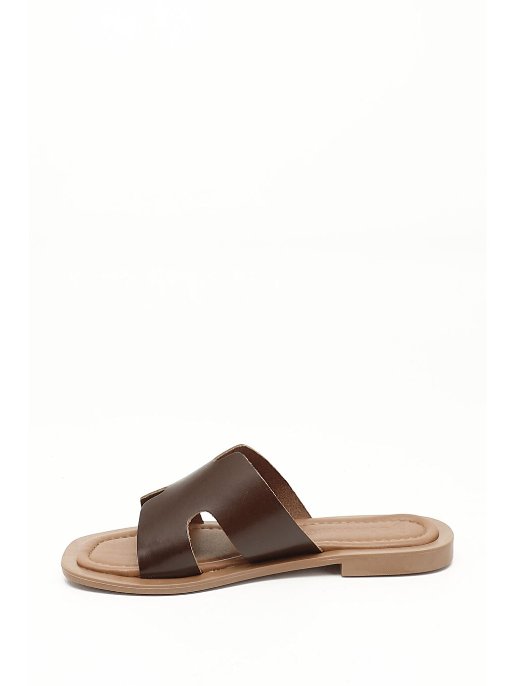 Kahverengi Kadın ÇİKOLATA KAHVE Hakiki Deri Terlik-2