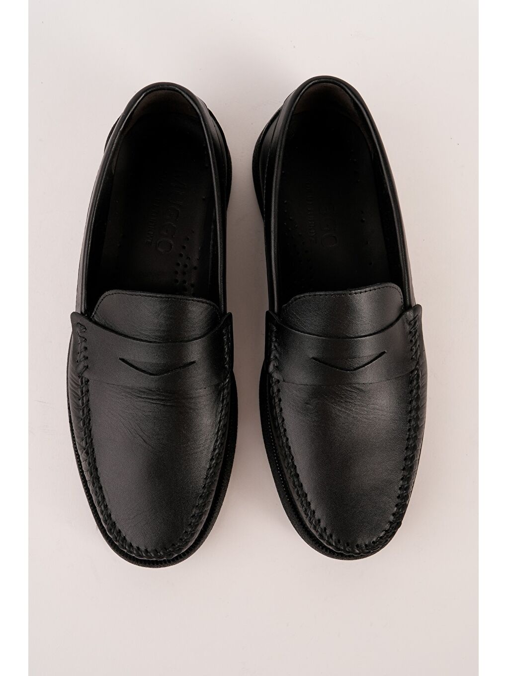 Siyah GENTZ Hakiki Deri Rahat Taban Erkek Günlük Klasik Loafer Ayakkabı-4