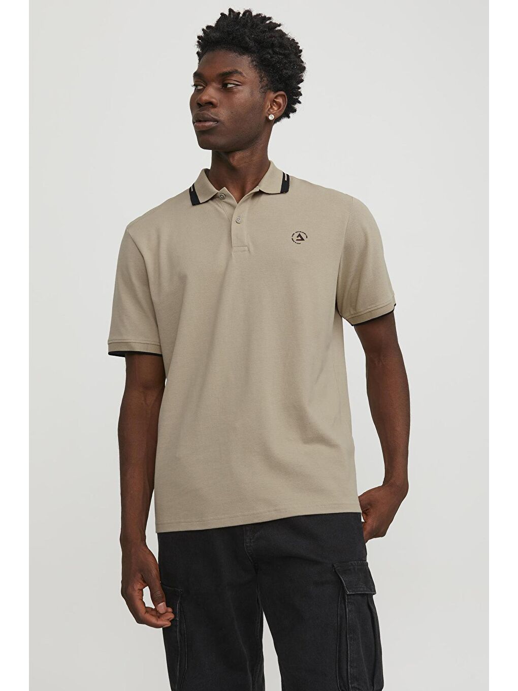 Jack & Jones Bej Jcohass Regular Fit Erkek Polo Yaka T Shirt 12252395