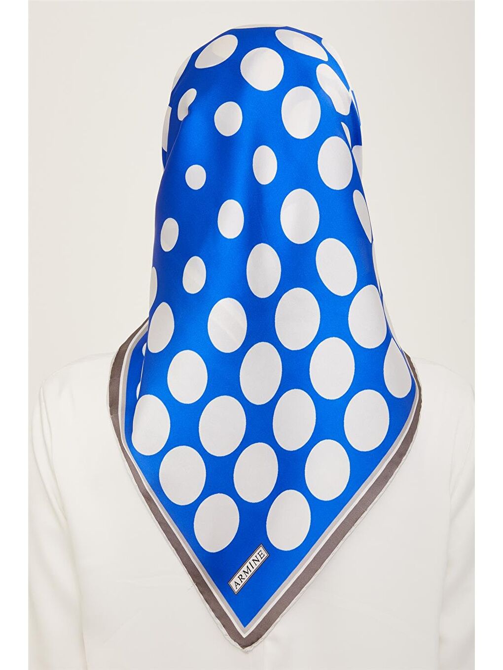 Karışık Geometrik Desenli Twill İpek Eşarp 24Ya9156 86 85-3