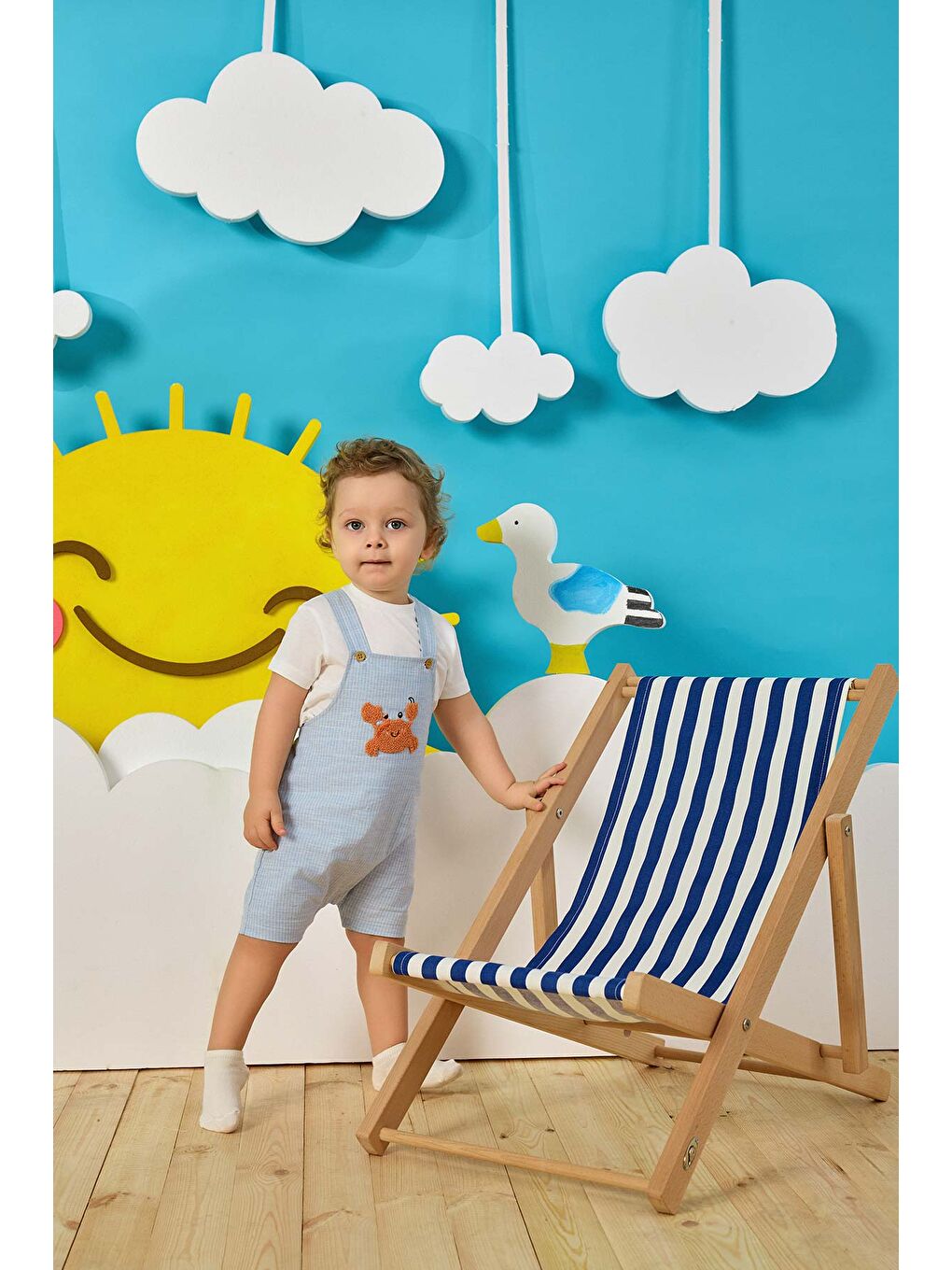 Minycenter Karışık Erkek Bebek Salopet Set