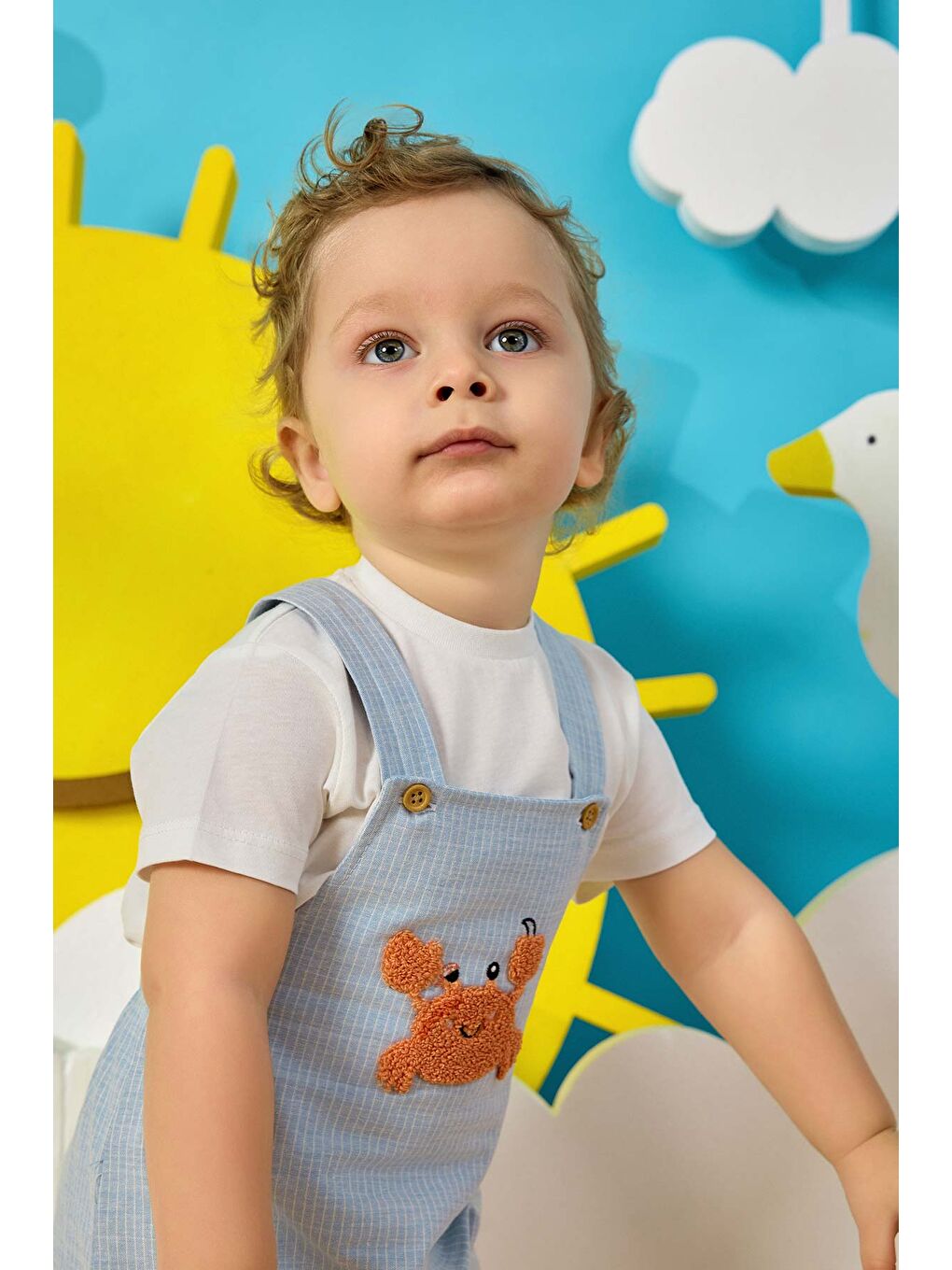 Minycenter Karışık Erkek Bebek Salopet Set - 1